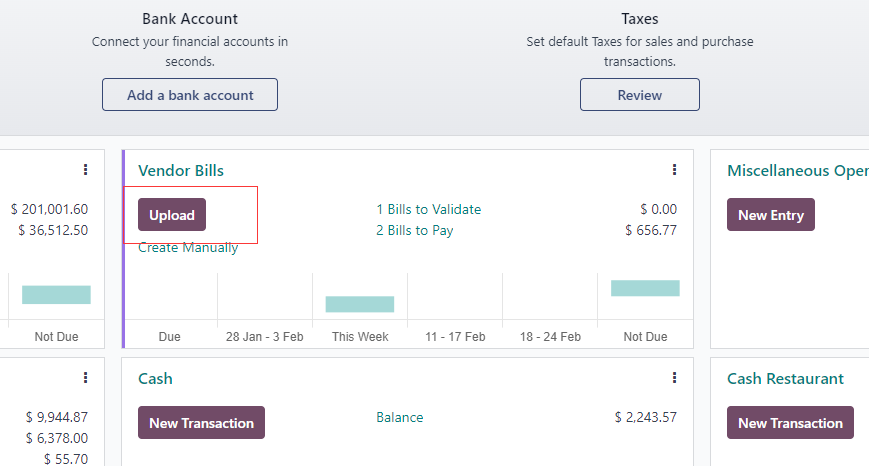 Vendor bill from OCR
