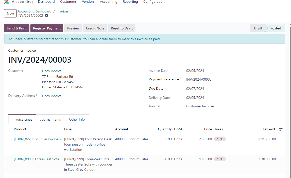 Outstanding payment matching