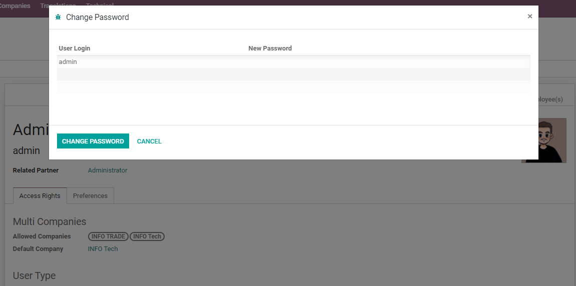 Reset password