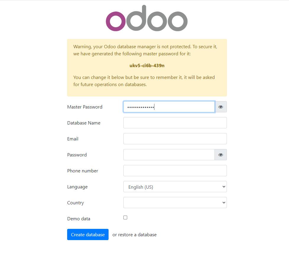 Create database
