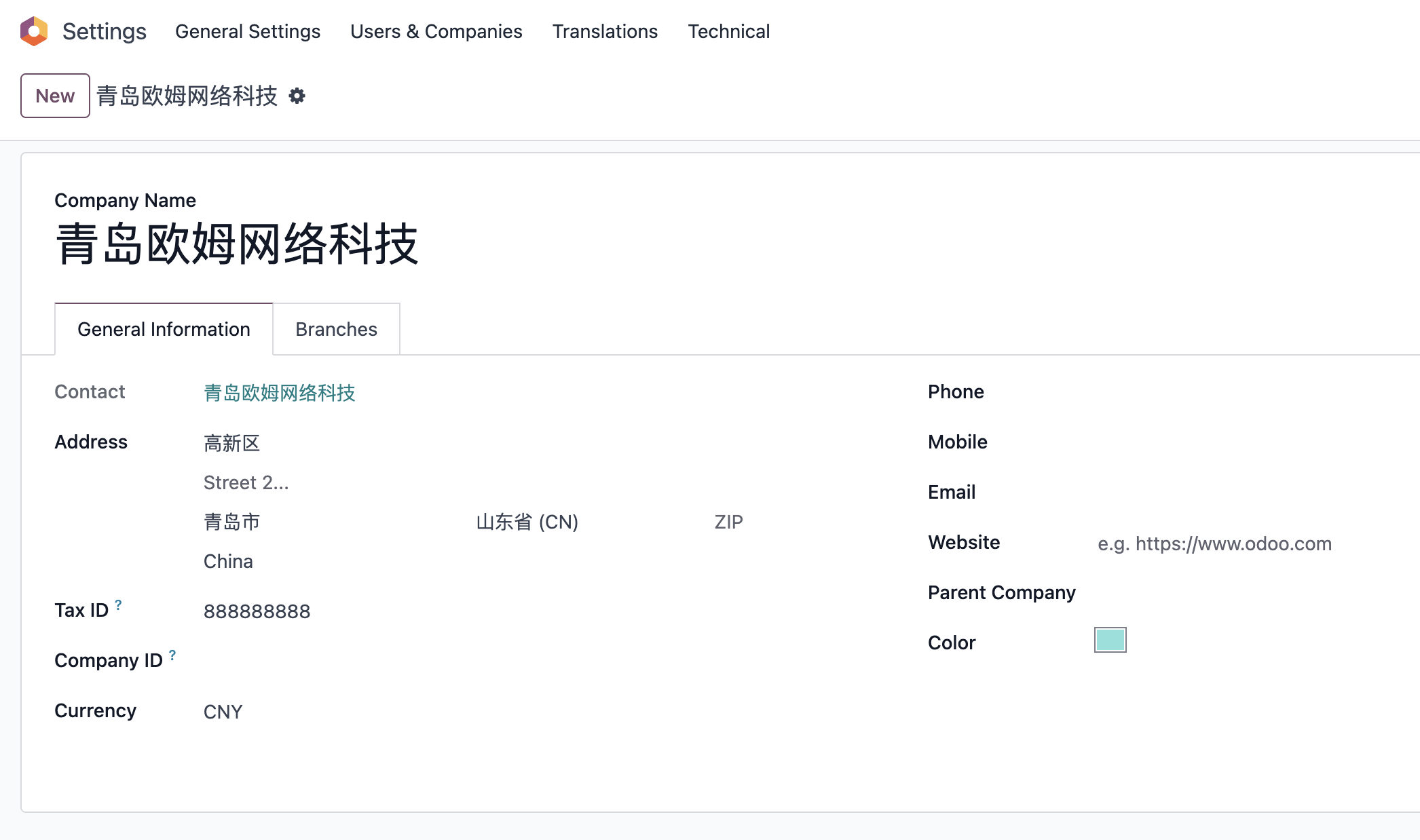 Company information