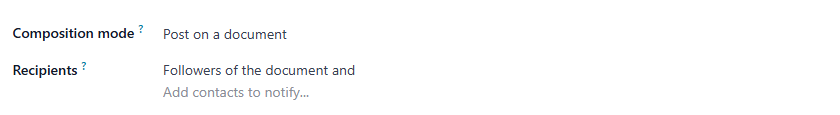 Mail composer mode