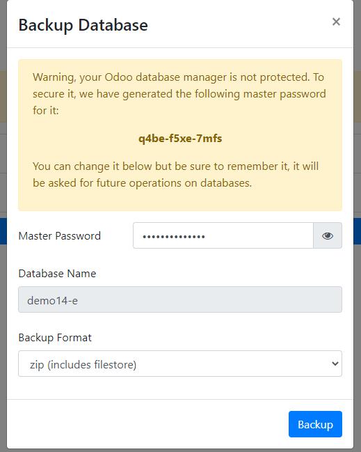 Database backup format