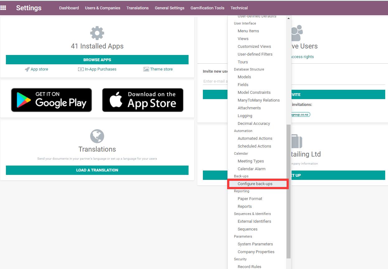 Automatic backup module