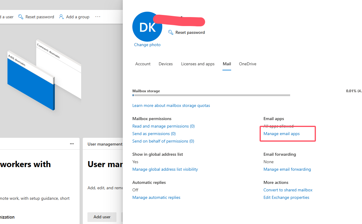 Office 365 user management