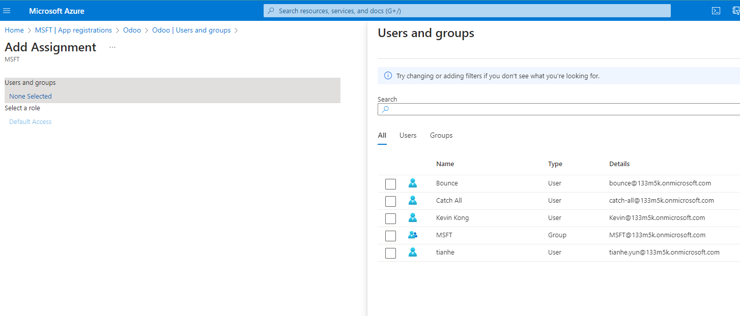 Assign Office 365 user