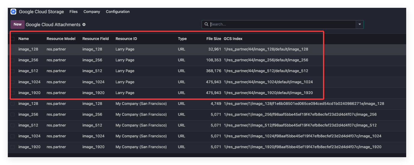 GCS file list