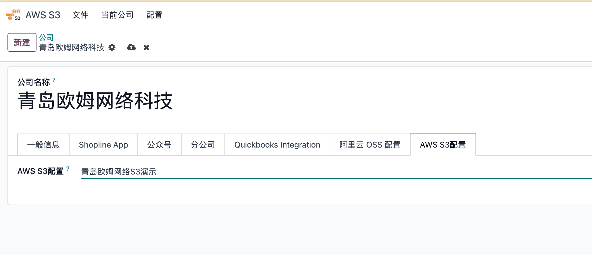 Bind S3 app to company
