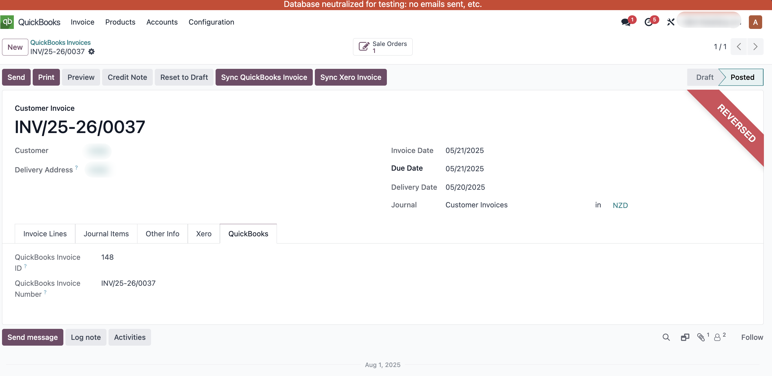 Synchronize invoices and refunds