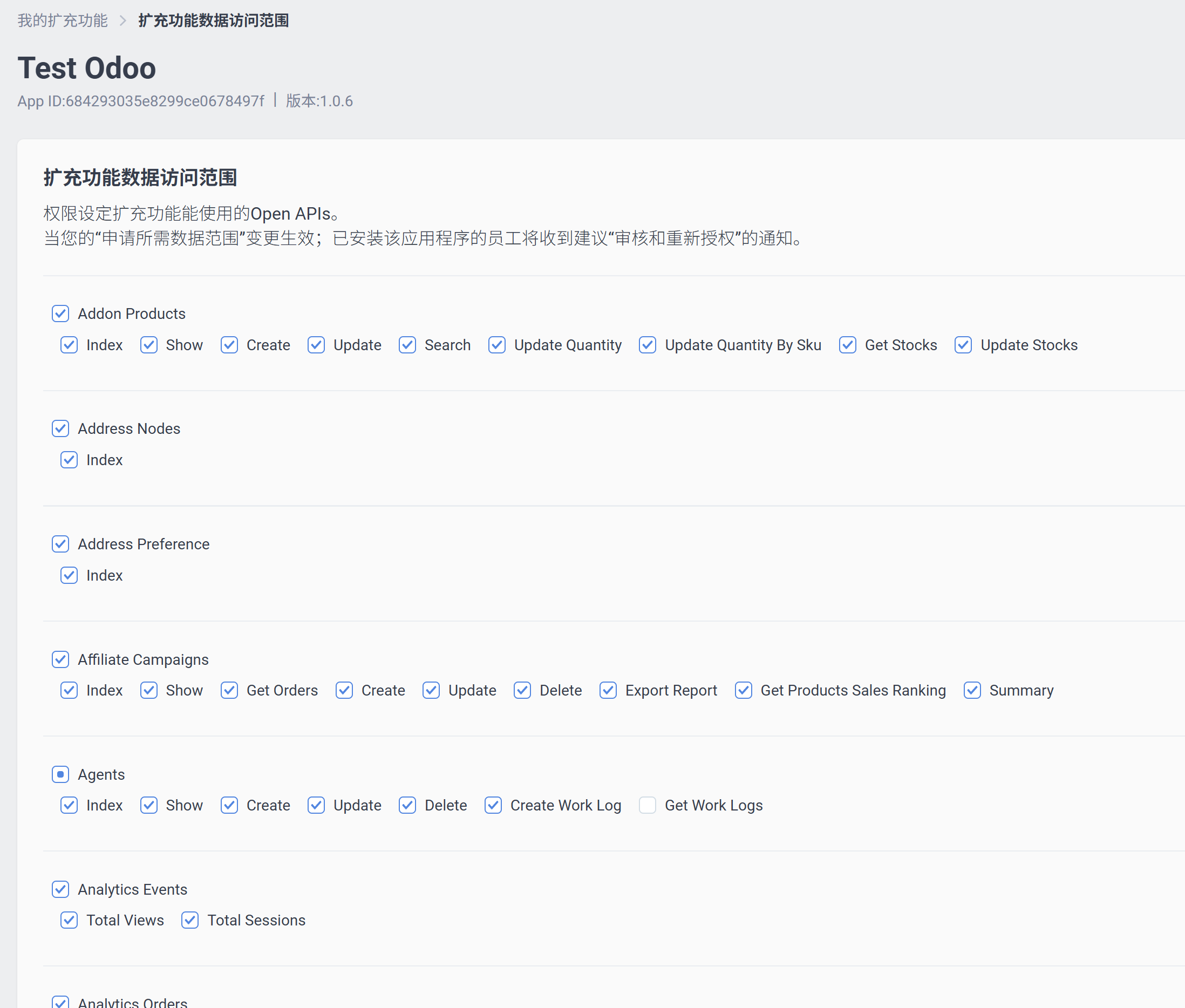 Shopline access permissions