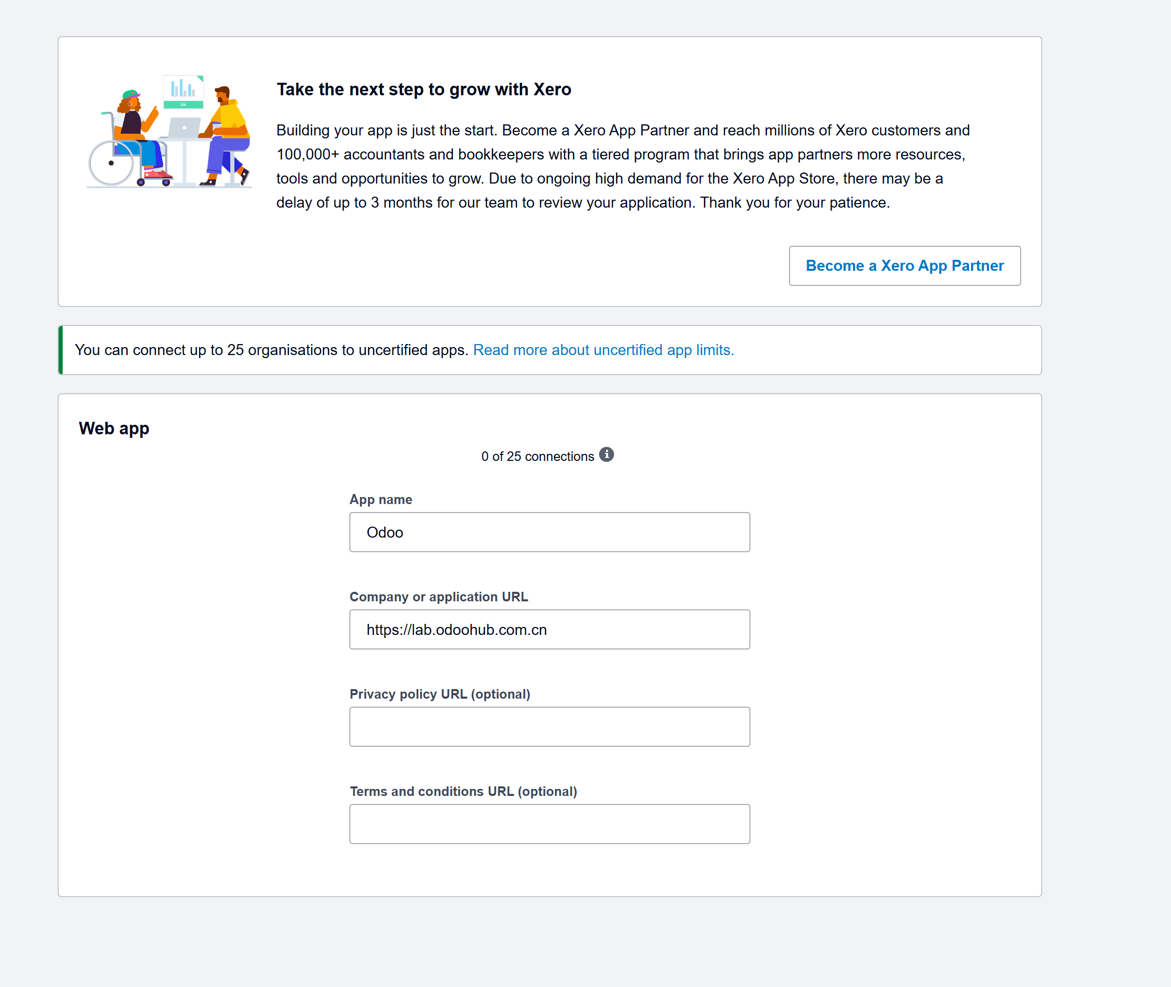 Create Xero application