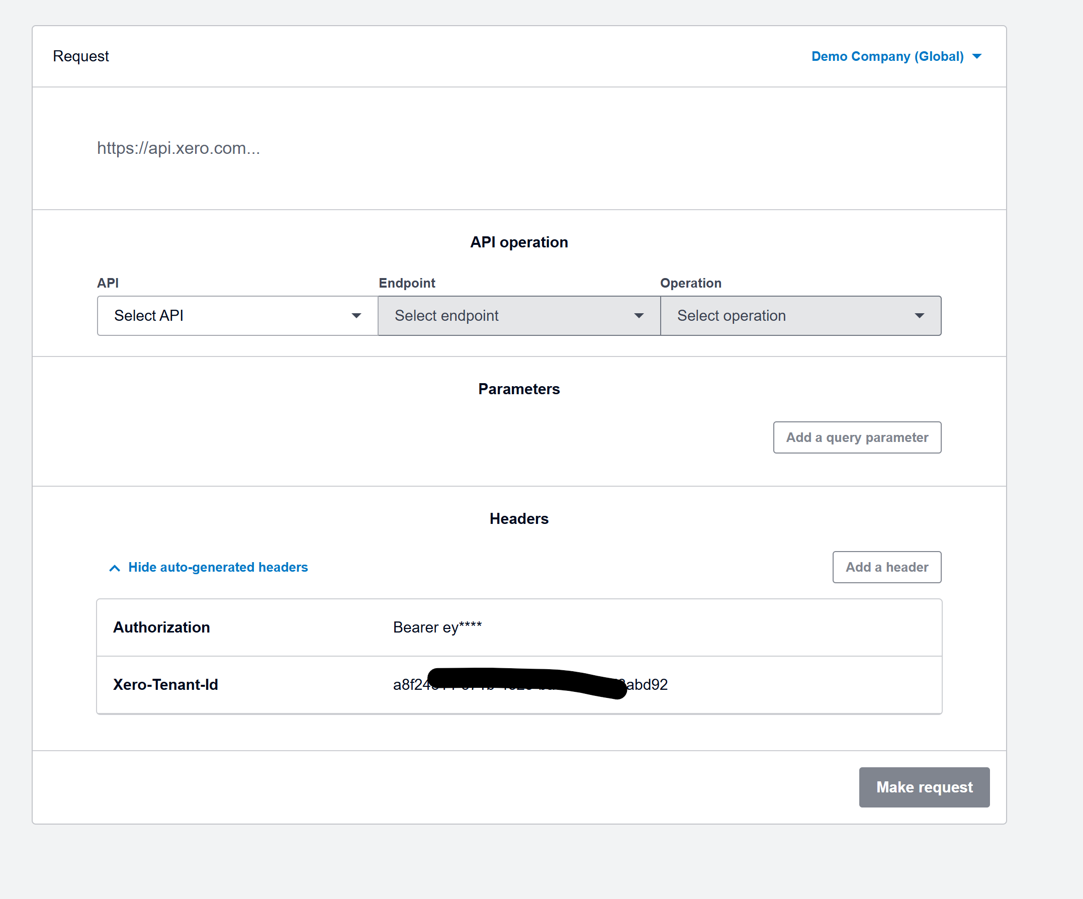 Xero API Explorer