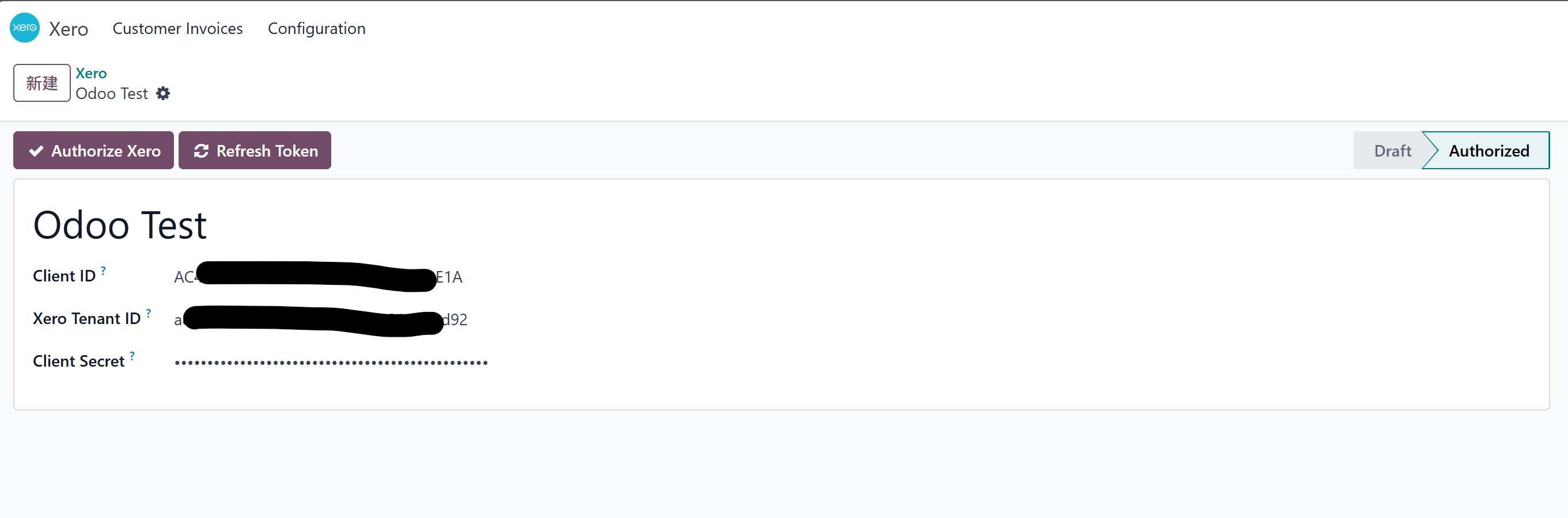 Xero authorized