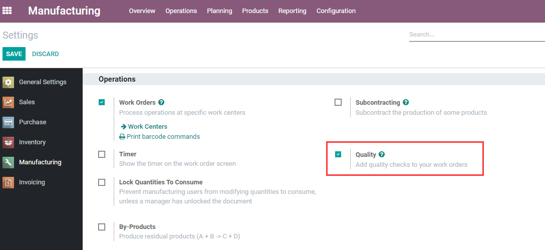 Enable quality checks