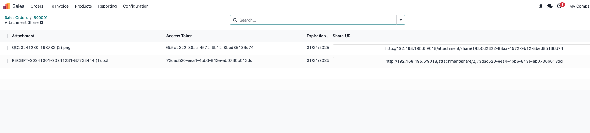 Attachment sharing management