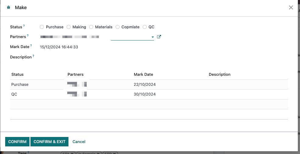 Supplier order status