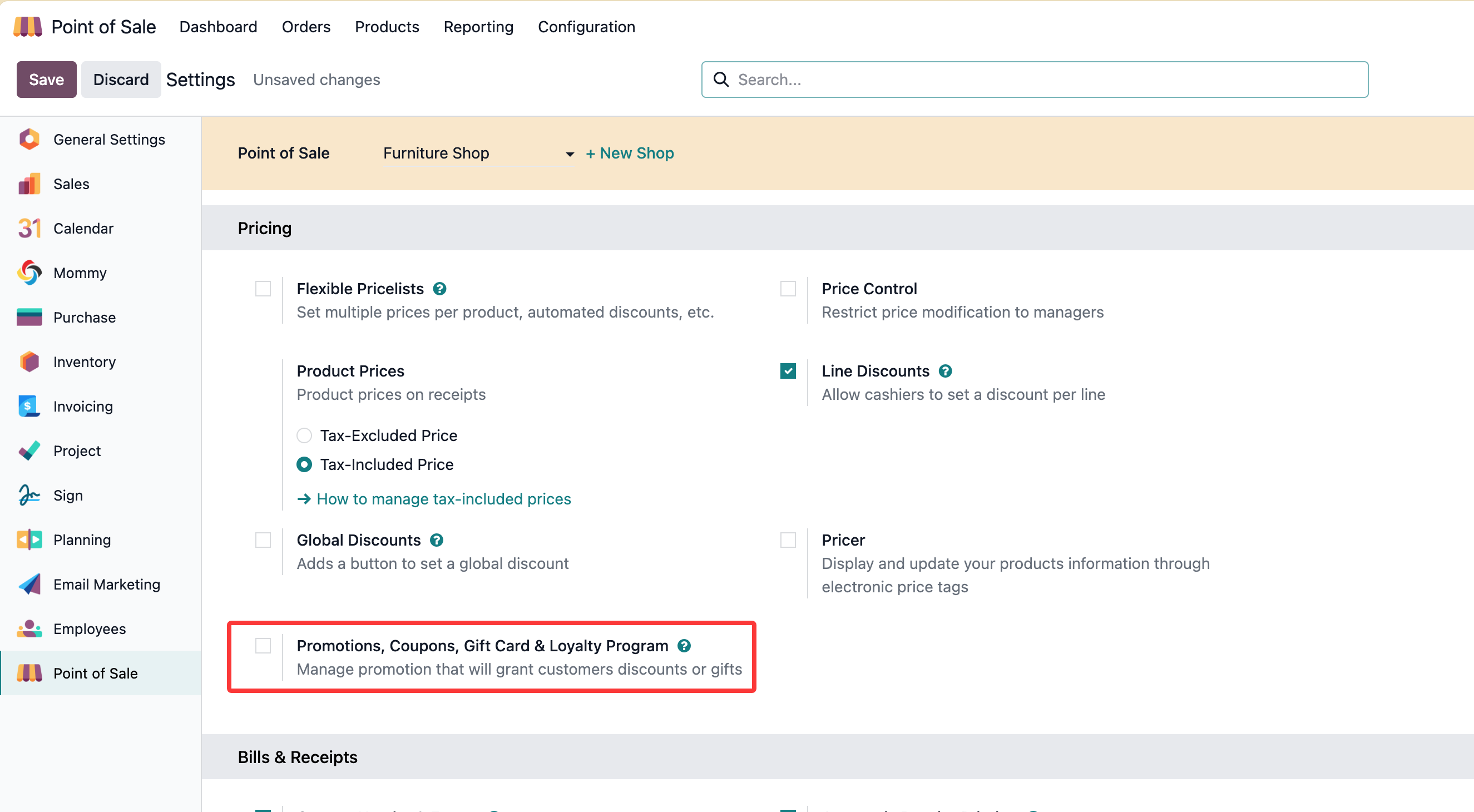 Enable loyalty programs