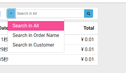 Portal search options